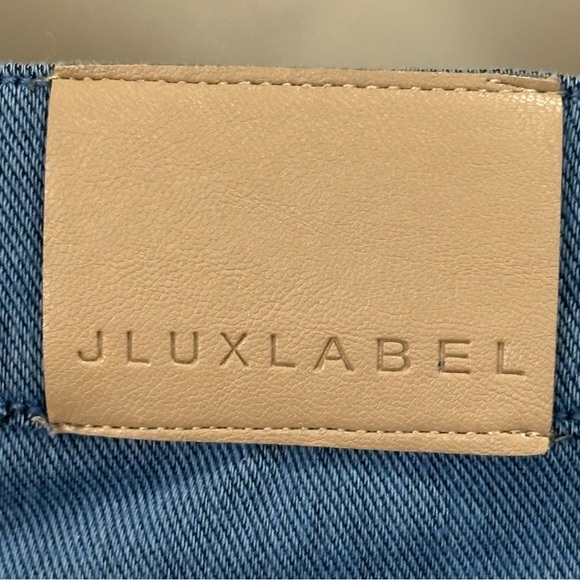 Jluxlabel x Nat And Liv Crop Top Denim Corset Strapless Blue Size Small New - Picture 7 of 12